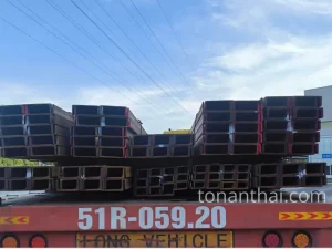 Thép hình U80x45x6x6m hình 2