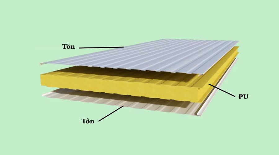 Tôn cách nhiệt PU chống cháy