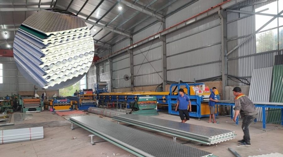 Quy trình sản xuất tôn xốp PU