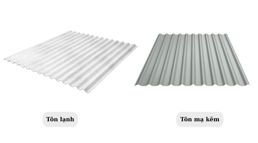 Khác biệt giữa tôn lạnh và tôn kẽm